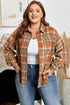 plus size plaid shacket