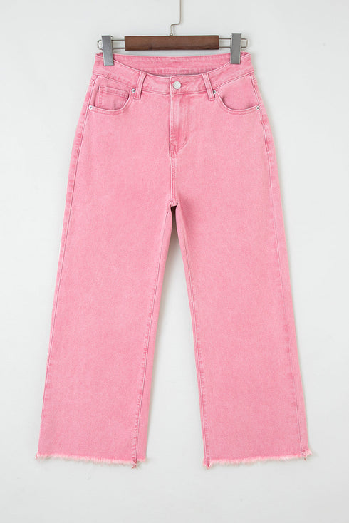 womens wide leg cropped jeans