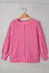 plus size ribbed long sleeve top