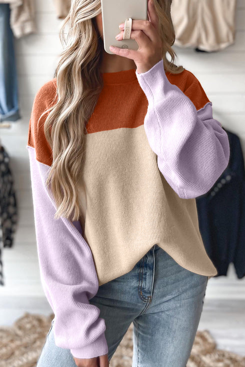 color block sweater