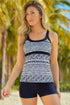 monochrome-geometry-print-sporty-tankini-swimsuit
