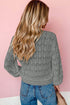 gray crochet cardigan