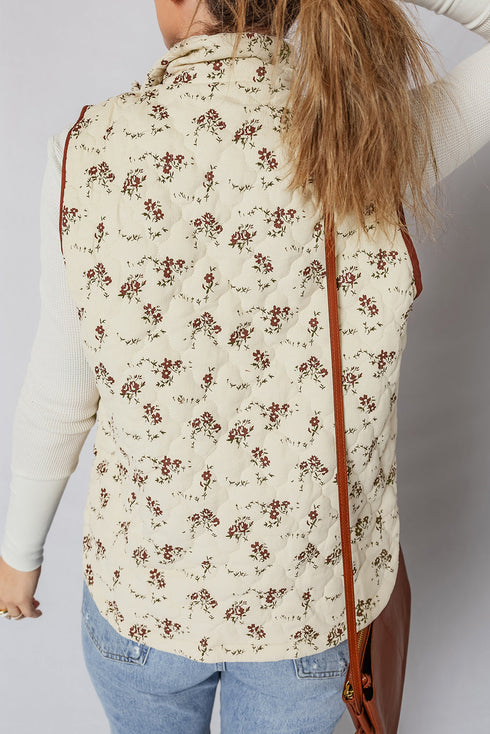 floral print vest