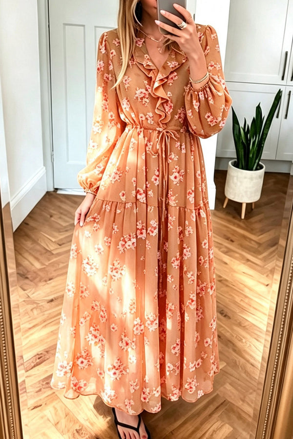 Boho Chic Floral Maxi Dress for Women - Comfortable Summer Style, Perfect for Casual Outings and Special Events
