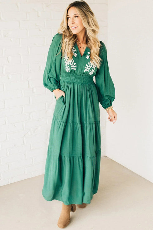 long sleeve maxi dress