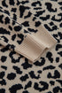 Black Leopard Drop Shoulder Chunky Knitted Cardigan Sweater