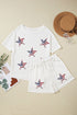 white-waffle-sequin-american-flag-star-pattern-2pcs-shorts-set
