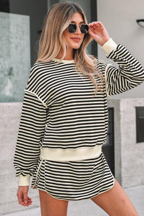 stripe skirt set