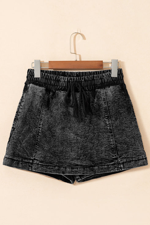 black denim shorts women