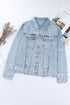 sky-blue-lapel-distressed-raw-hem-buttons-denim-jacket