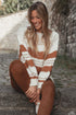 white-striped-knit-puff-sleeve-casual-sweater