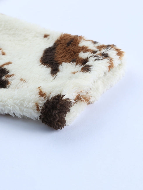 zip-collar-cow-print-fleece-sweatshirt