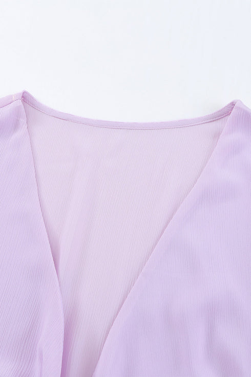 womens-dresses-printed-waist-strap-v-neck-long-sleeved-mini-dress