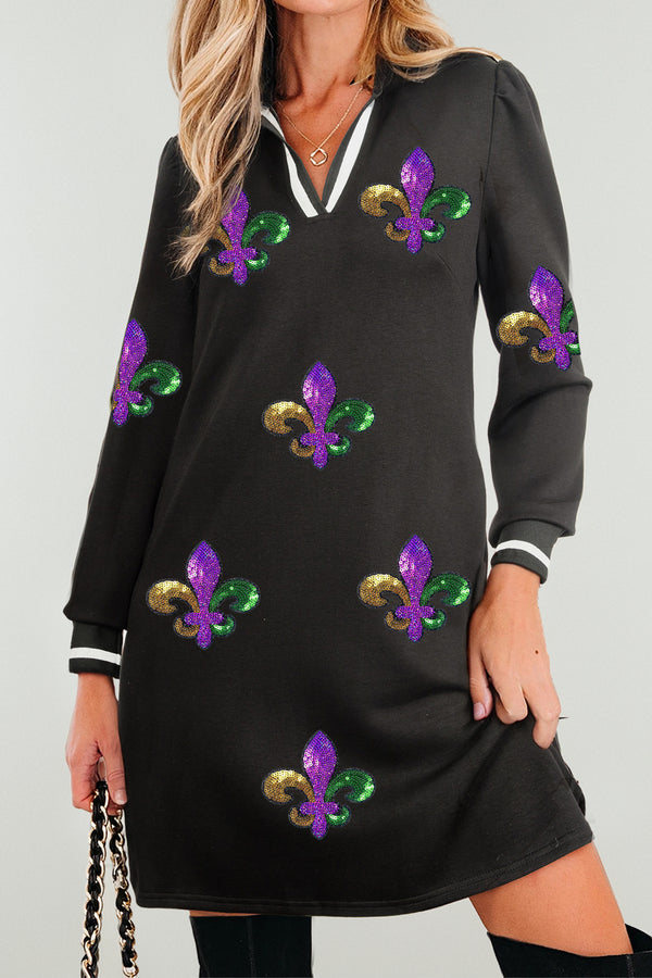 mardi gras graphic dress