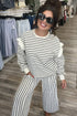 striped 2pcs pant set