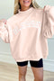 light pink crewneck sweatshirt