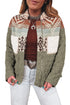 Laurel Green Aztec Quilted Patchwork Western Fashion Jacket