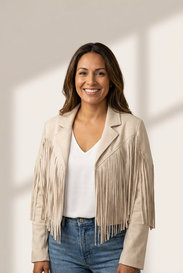 Women's Western Fringe Suede Jacket in Jackets