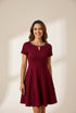 Sparkling Rhinestone Round Neck Mini Homecoming Cocktail Dress