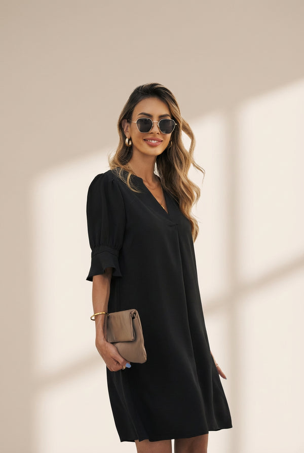 Women's Half Sleeve Mini Dress made for easy styling and wardrobe coordination, with premium-like structure and finish.