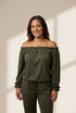 off-shoulder-long-sleeve-drawstring-frill-hem-jumpsuit