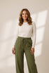 Women's Elastic Waist Linen Pants with Pockets