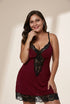 Women's Plus Size Lace-Trim Chemise in Crimson Red made for easy styling and wardrobe coordination, with premium-like structure and finish.