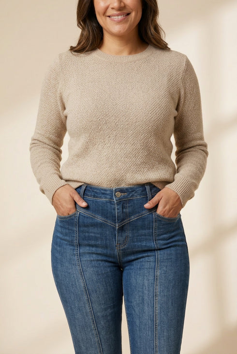 Women's Seamed Flare Denim Pants in Pants & Culotte