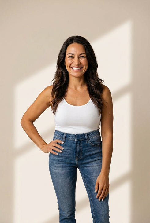 Women's Seamed Flare Denim Pants in Pants & Culotte