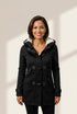 Black Toggle Coat with Hood