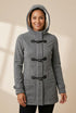 Black Toggle Coat with Hood