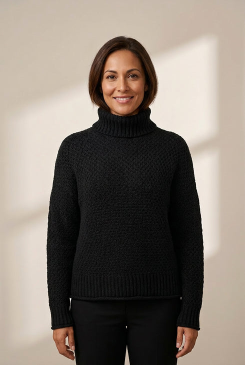 Chunky Knit Turtleneck Pullover