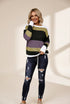 Horizontal Striped Knit Sweater