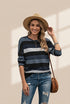 Horizontal Striped Knit Sweater