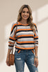 Horizontal Striped Knit Sweater
