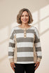 Horizontal Striped Knit Sweater