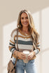 Horizontal Striped Knit Sweater