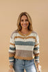 Horizontal Striped Knit Sweater