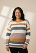 Horizontal Striped Knit Sweater