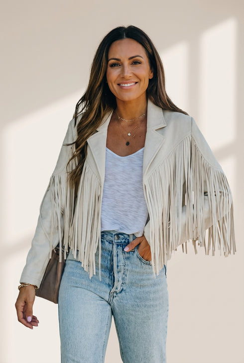 All-Season Fringe Suede Jacket
