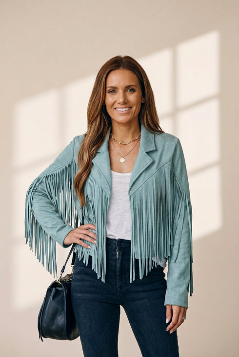 All-Season Fringe Suede Jacket