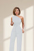 Solid Color One Shoulder Sleeveless Jumpsuit