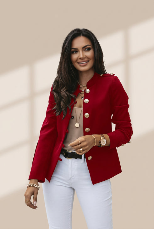 Long Sleeve Slim-Breasted Crop Jacket