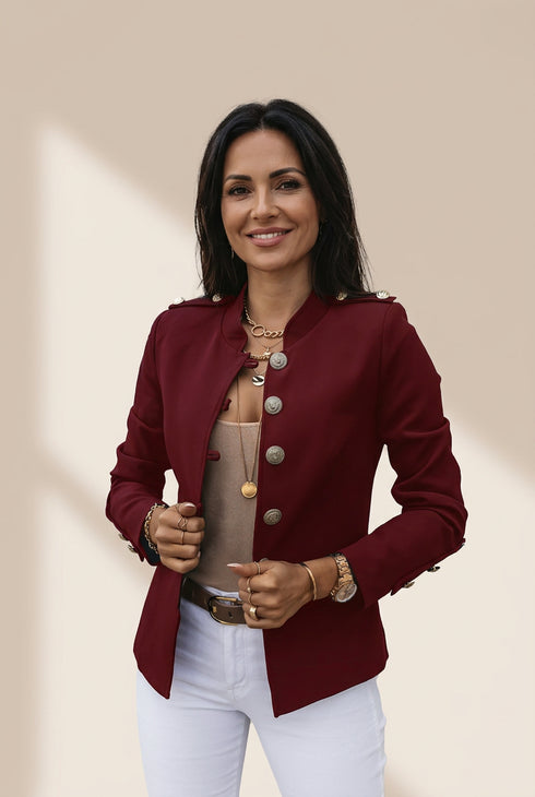 Long Sleeve Slim-Breasted Crop Jacket