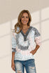 Women's Tie-Dye Printed Button Long Sleeve Hoodie