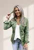 Women's Pocket Button Long Sleeve Denim Shirt Jacket