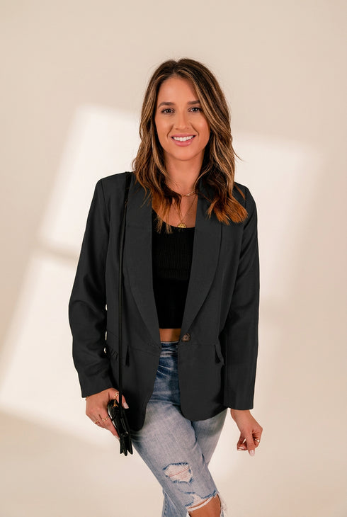 Simple Solid Blazer for Everyday Wear