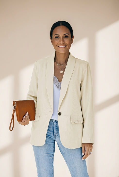 Simple Solid Blazer for Everyday Wear