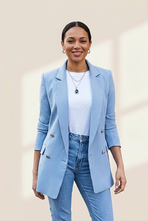 Simple Solid Blazer for Everyday Wear