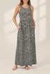 Women's Round Neck Sleeveless Polka Dot Print Dress